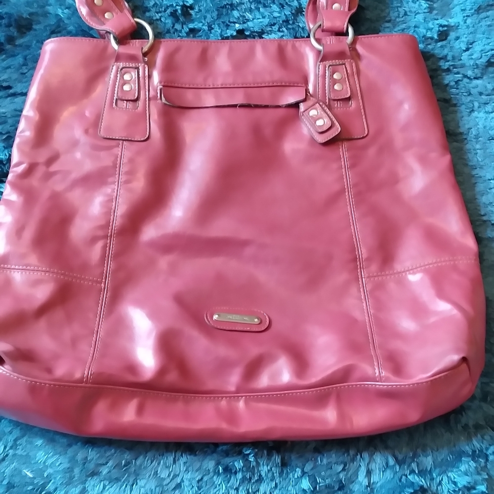 (3541)(PR28) Emilie M. Bag/Purse,Redish/Brown,